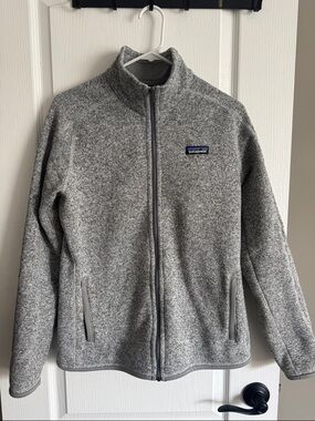 Patagonia Gray Marled Full-Zip Fleece Jacket